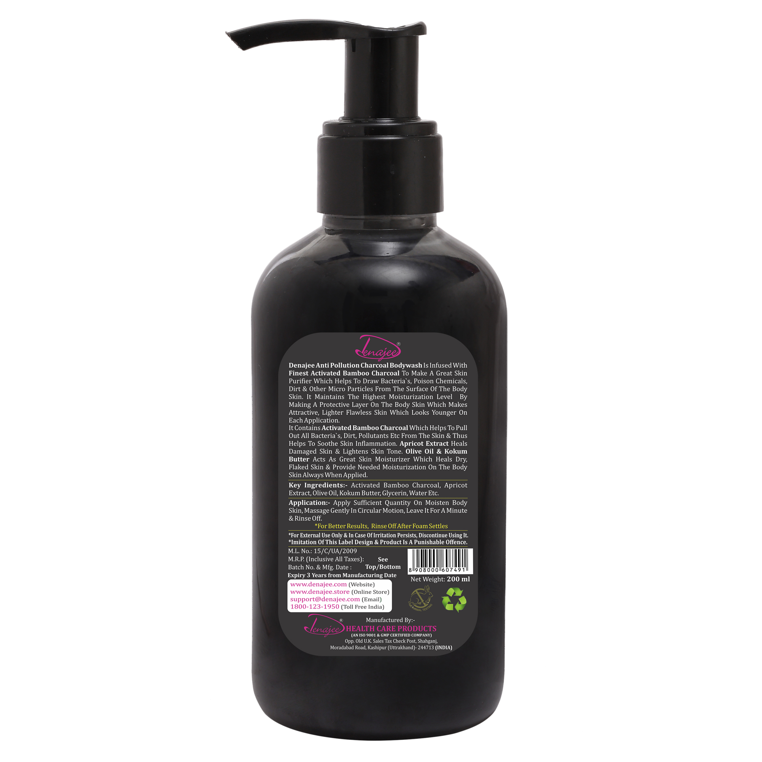 DENAJEE Anti Pollution Charcoal Bodywash