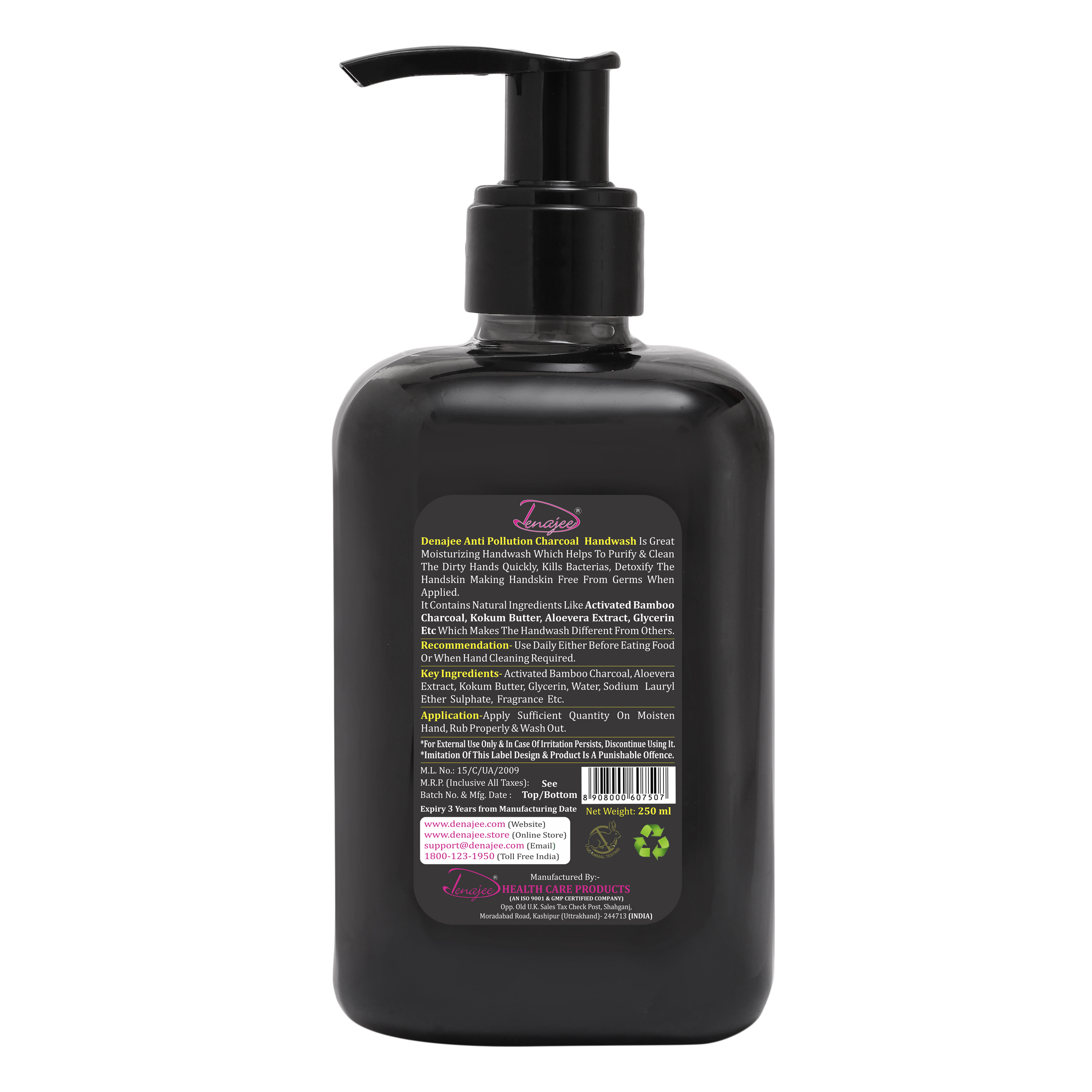 DENAJEE Anti Pollution Charcoal Handwash