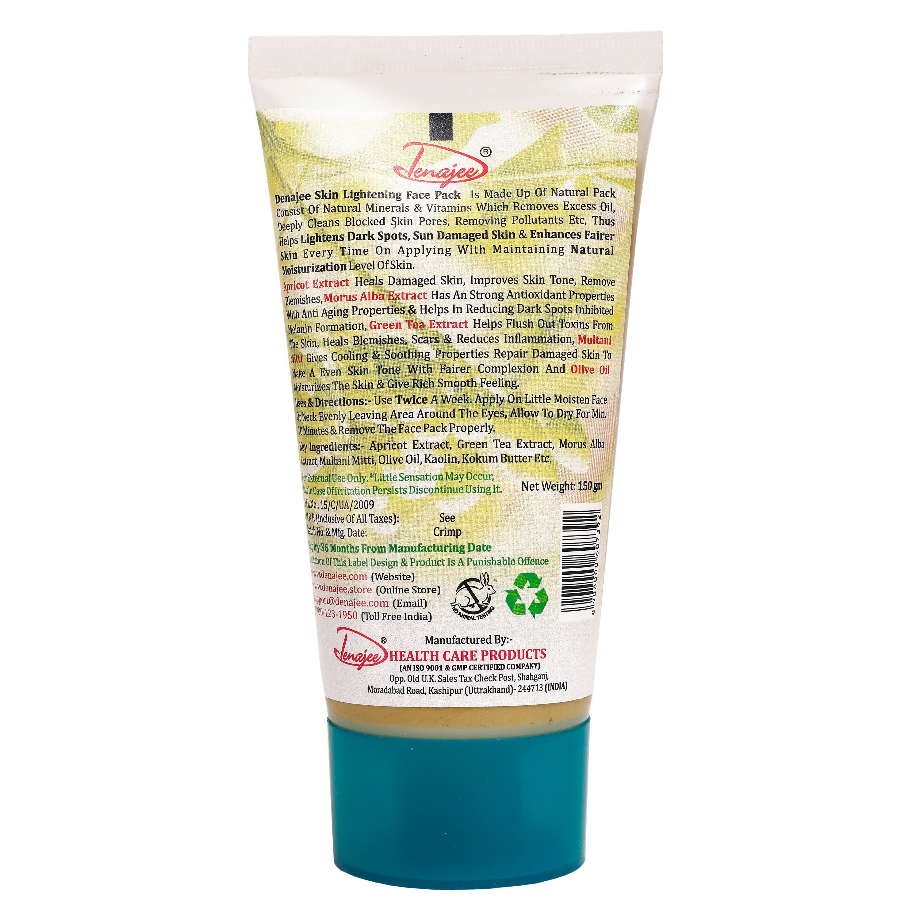 DENAJEE <br>Herbal Skin Lightening Face Pack</br>
