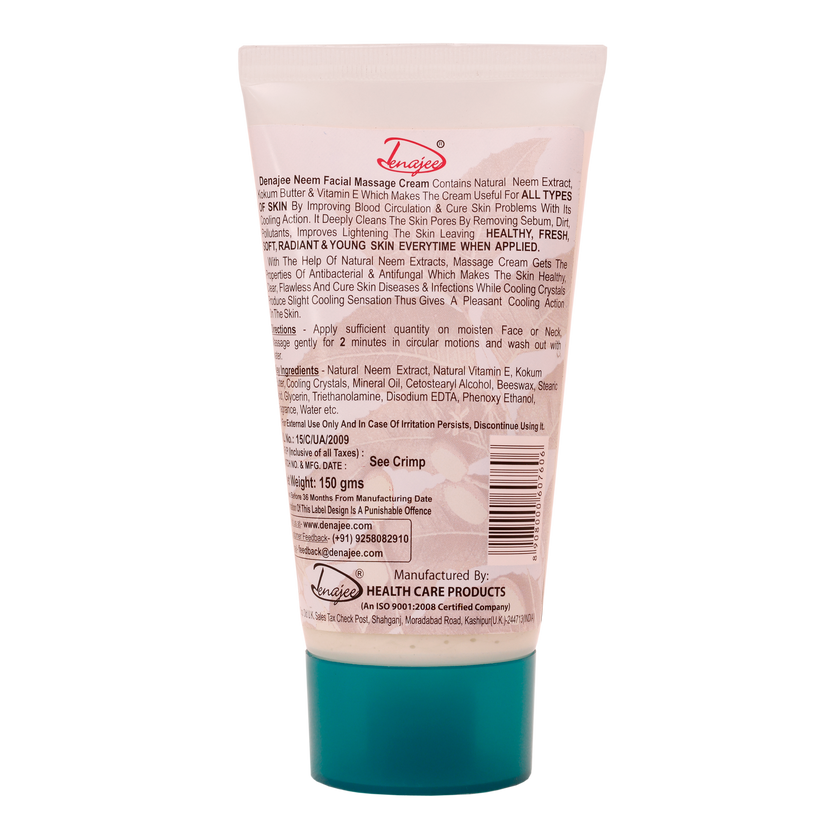 DENAJEE Neem Facial Massage Cream With Cooling Crystals