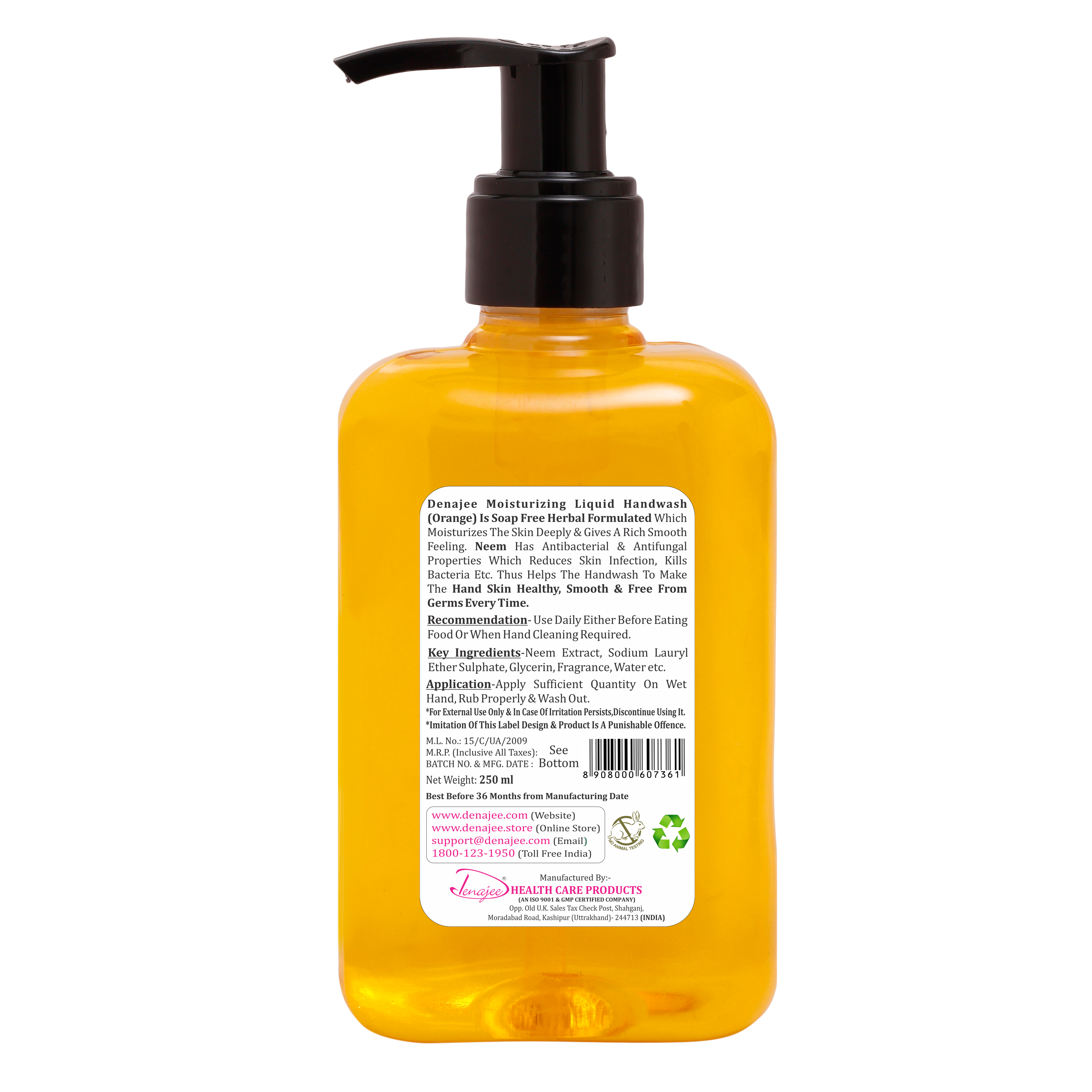 DENAJEE Moisturizing Liquid Handwash (Orange)