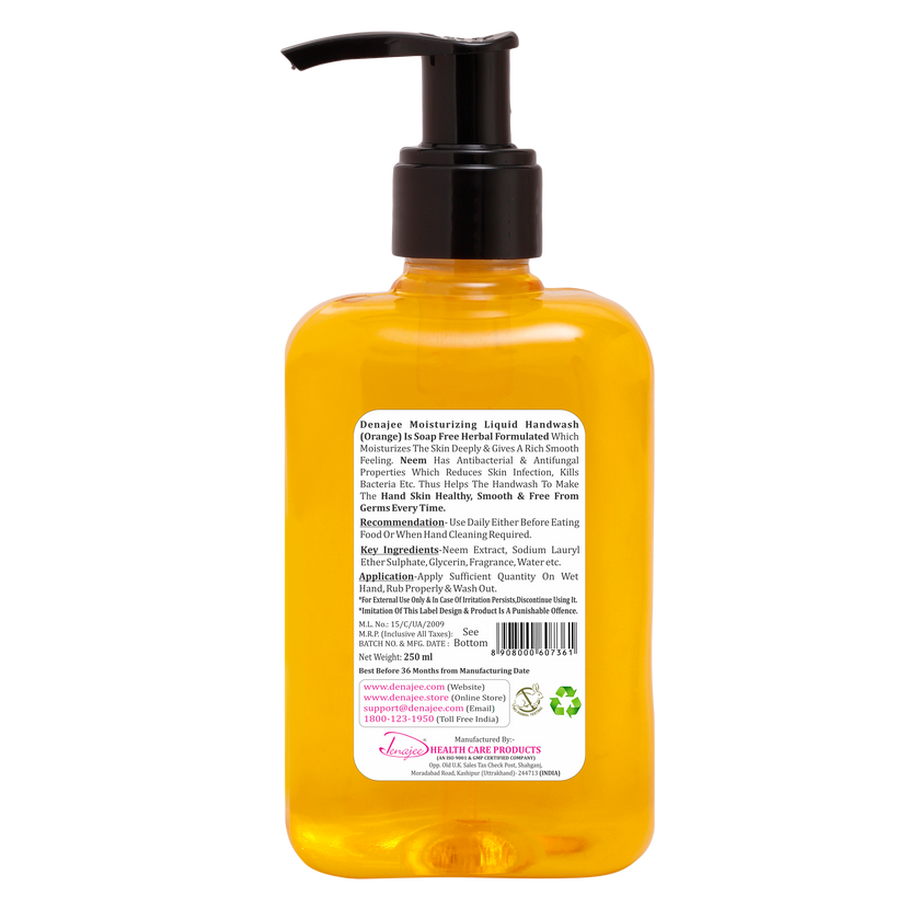 DENAJEE Moisturizing Liquid Handwash (Orange)