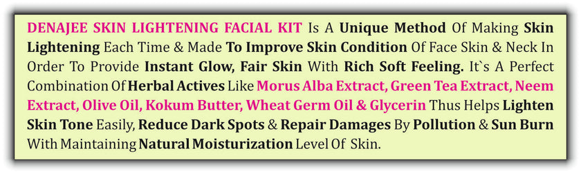 DENAJEE <br>Skin Lightening Facial Kit</br>