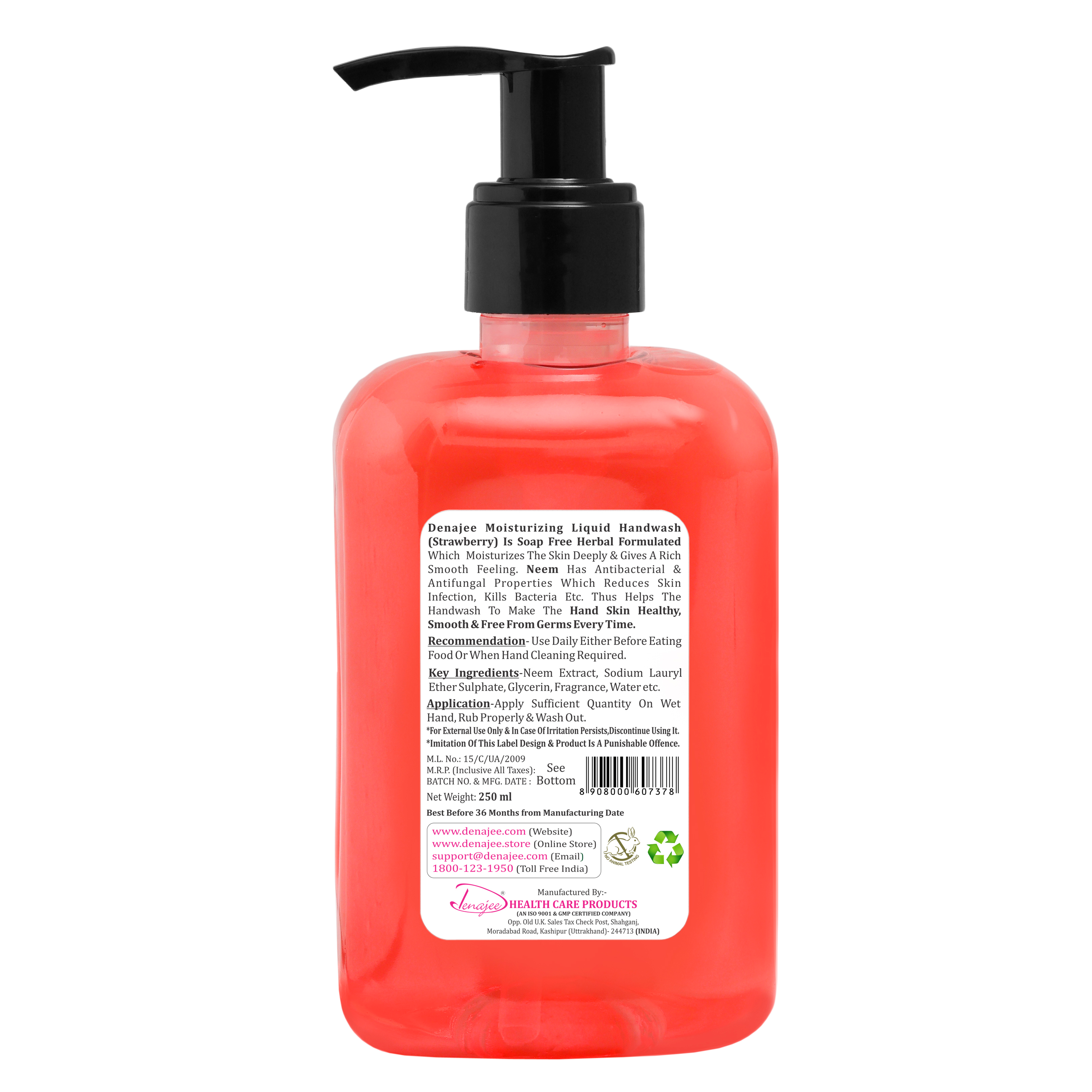 DENAJEE Moisturizing Liquid Handwash (Strawberry)