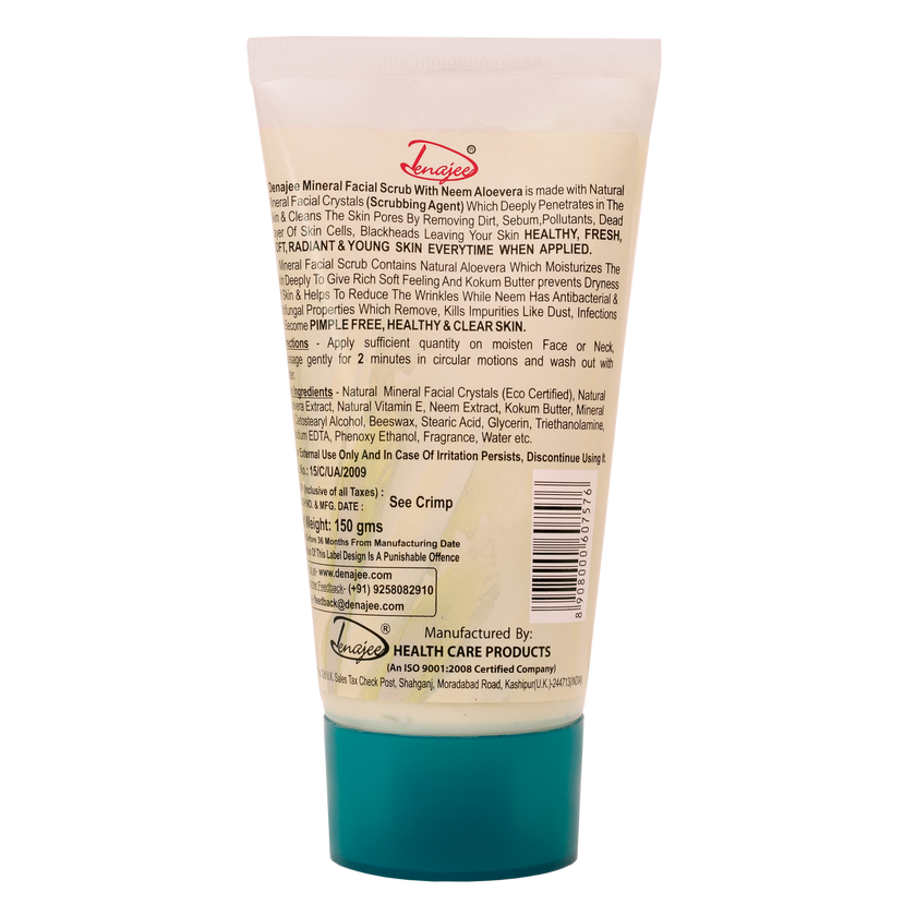 DENAJEE Mineral Facial Scrub With Neem Aloevera