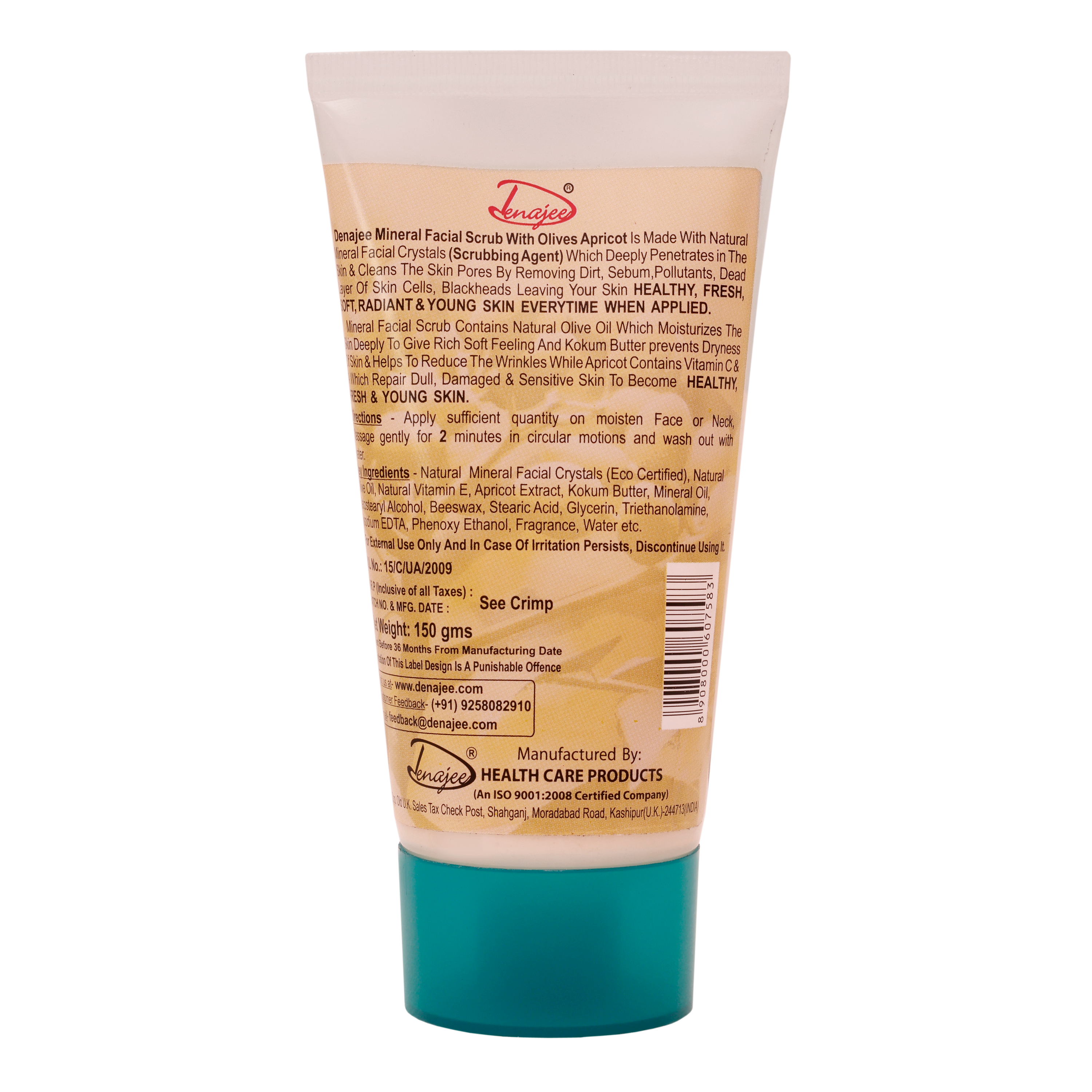 DENAJEE Mineral Facial Scrub With Olives Apricot