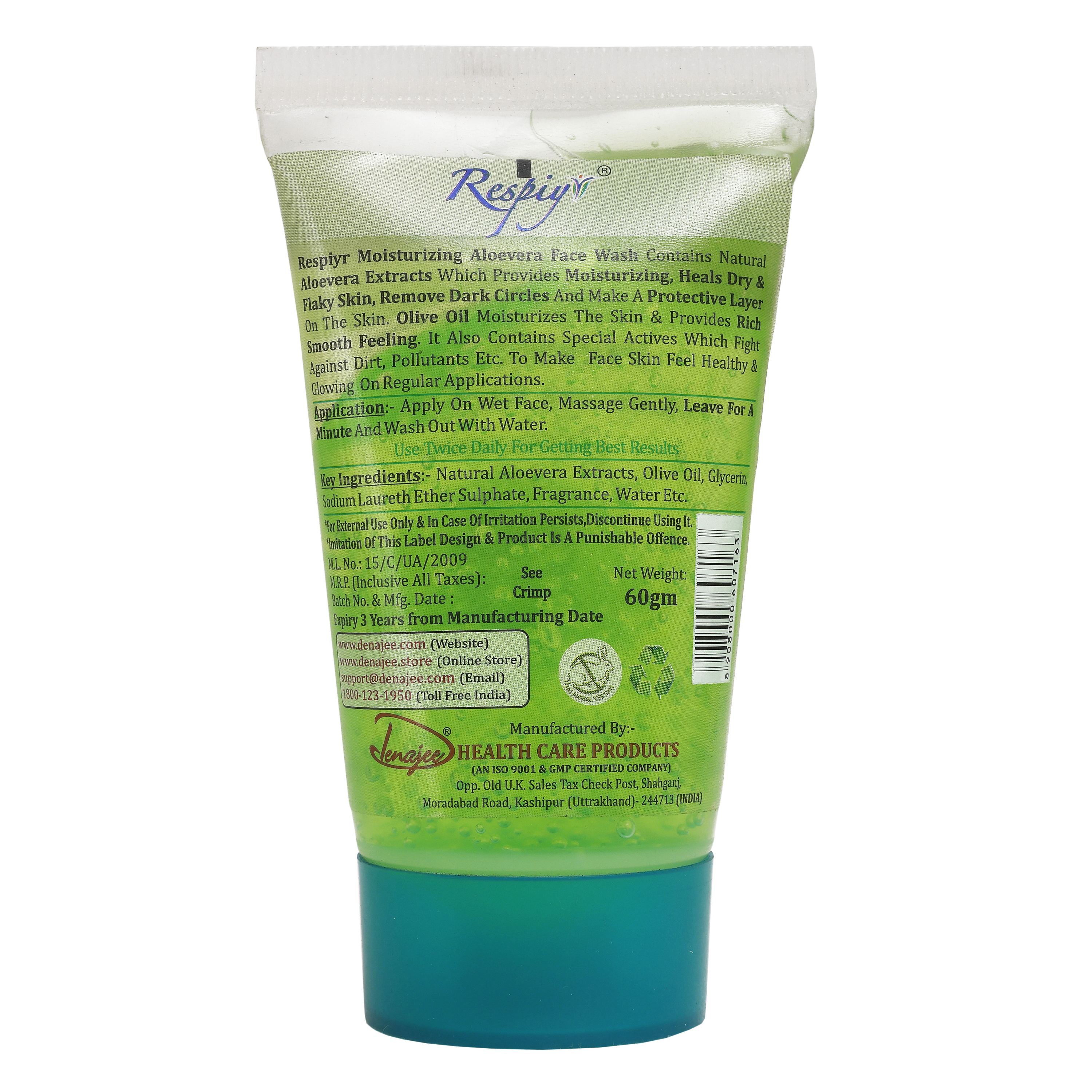 RESPIYR Moisturizing Aloevera Face Wash
