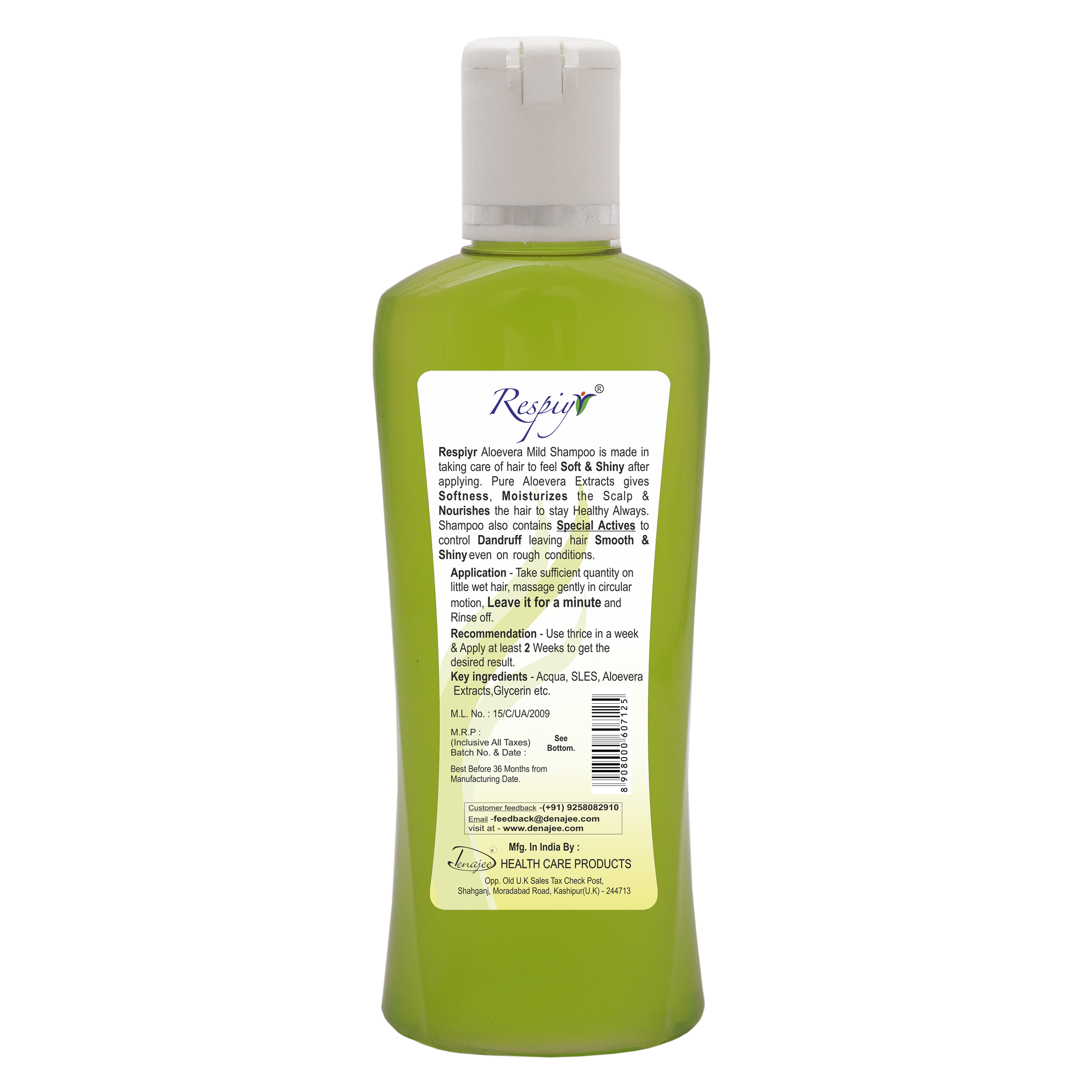 RESPIYR Aloevera Mild Shampoo