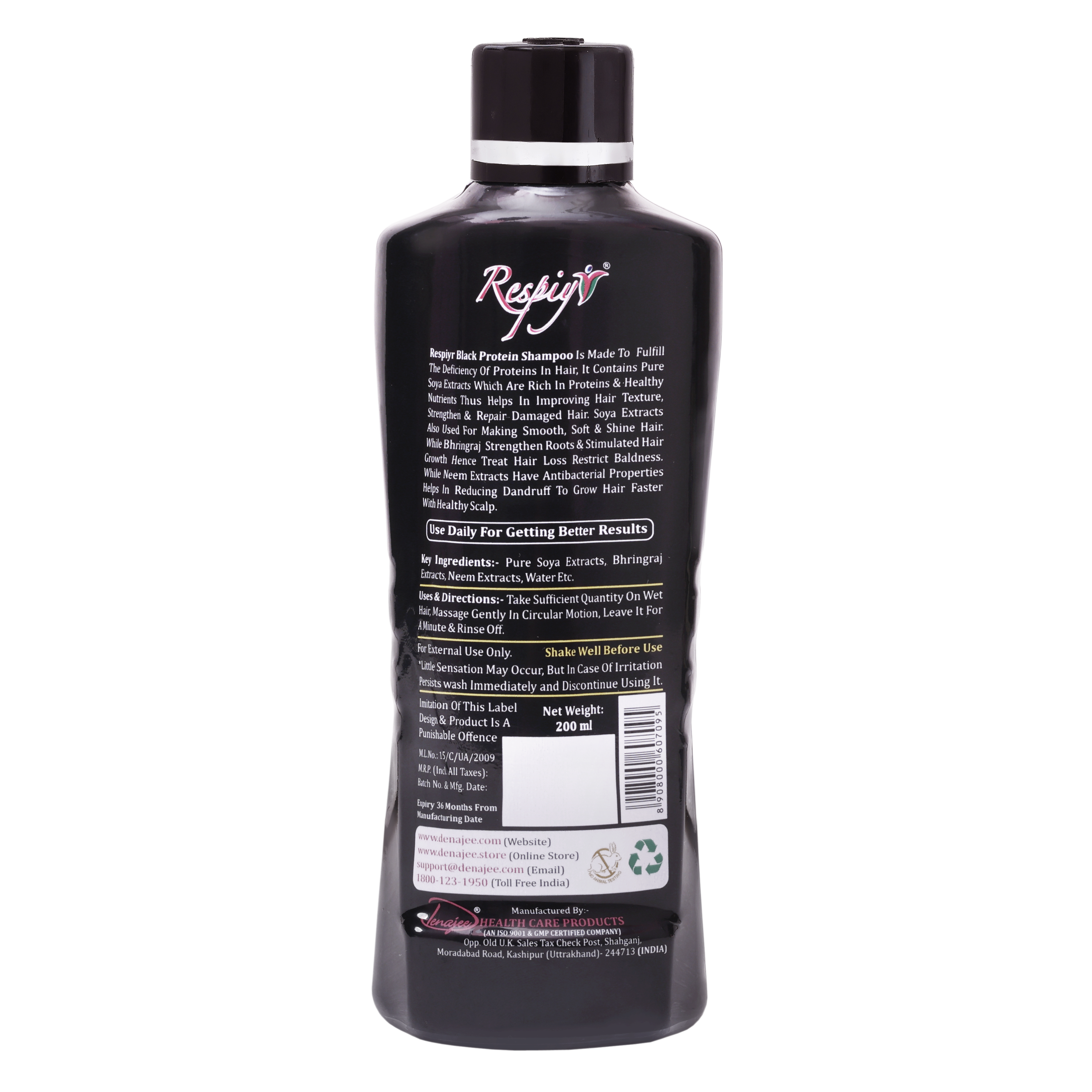 RESPIYR Black Protein Shampoo