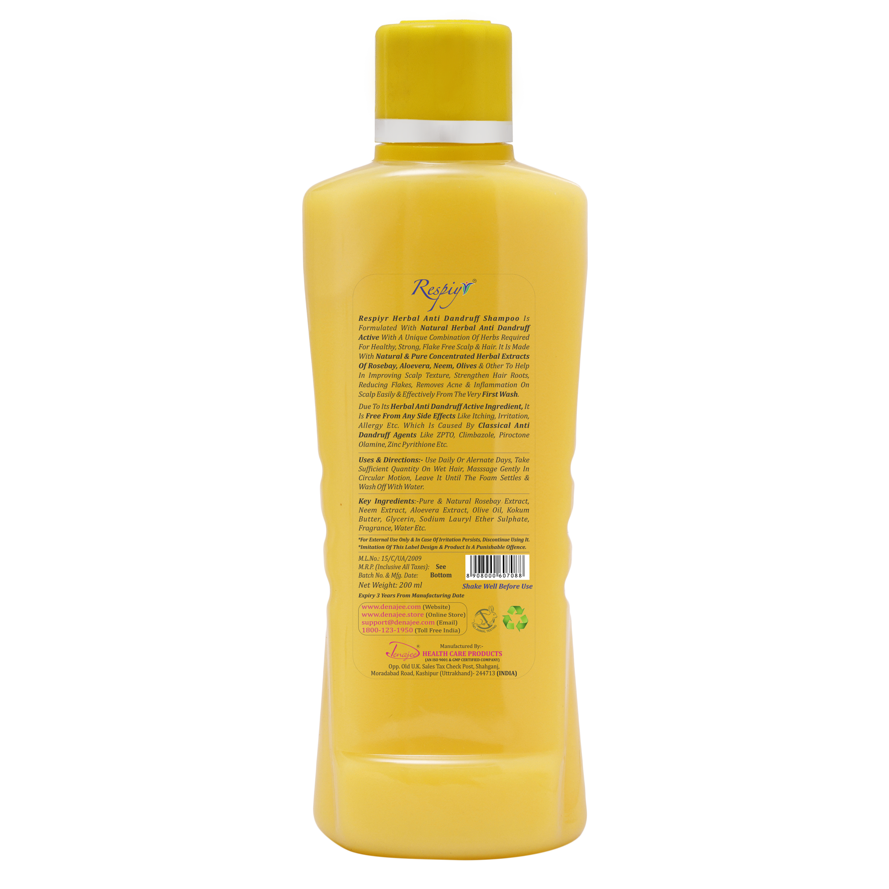 RESPIYR Herbal Anti Dandruff Shampoo