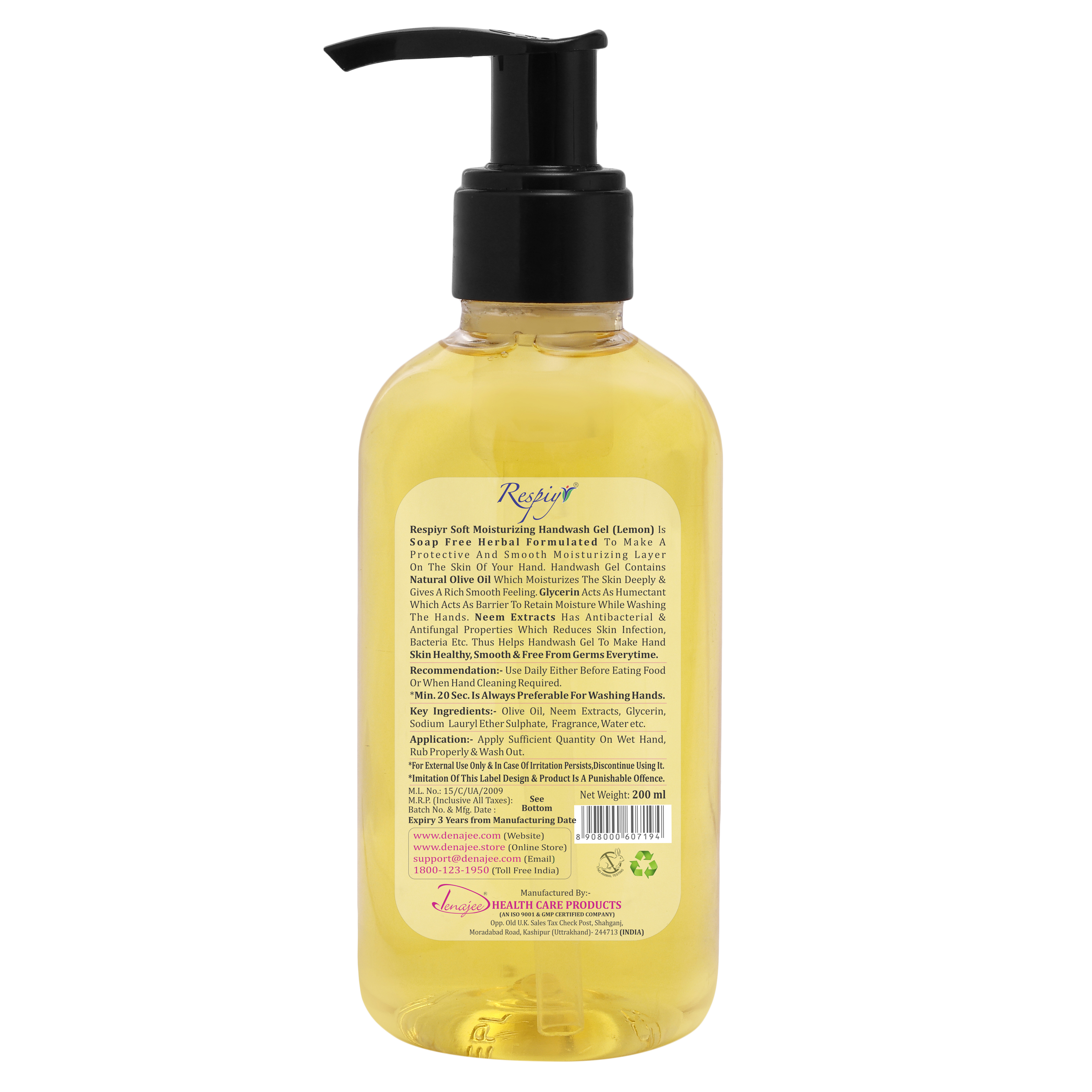 RESPIYR Moisturizing Lemon Handwash